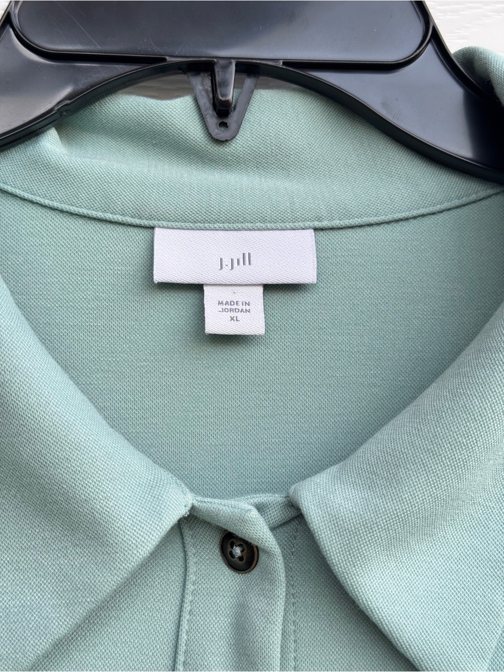 J.Jill Mint Green Knit Button Front Collared Blouse XL Soft Stretch Top - Picture 3 of 10